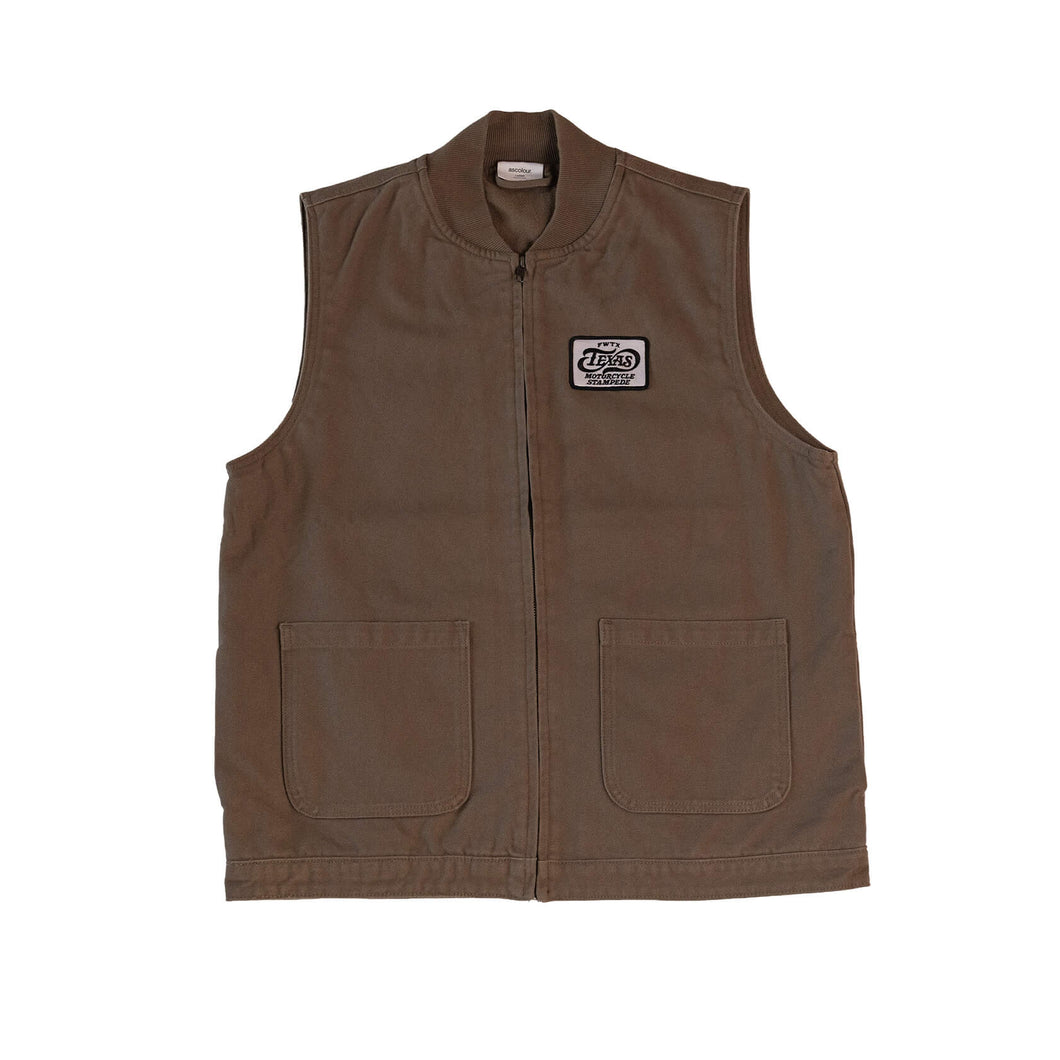 Canvas Heavy Vest (Walnut) – Derwood / Texas Motorcycle Stampede